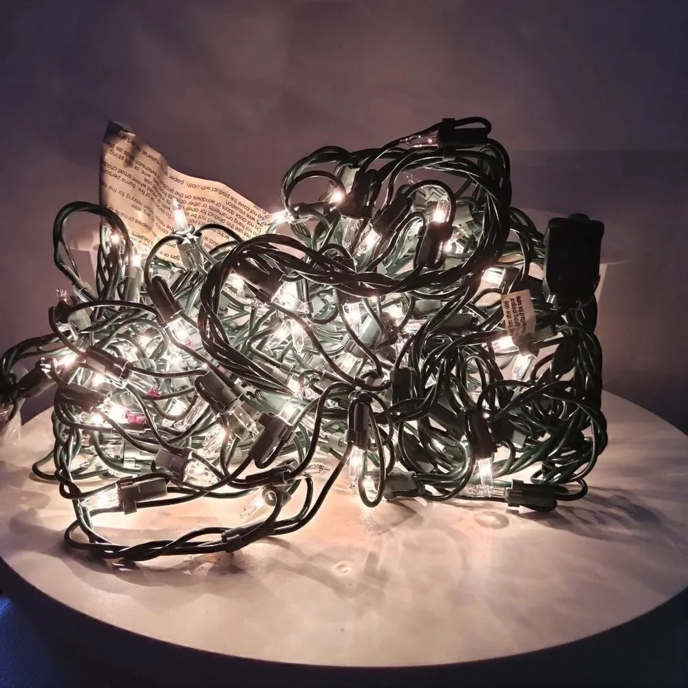 Holiday Time twinkling ribbon light set
